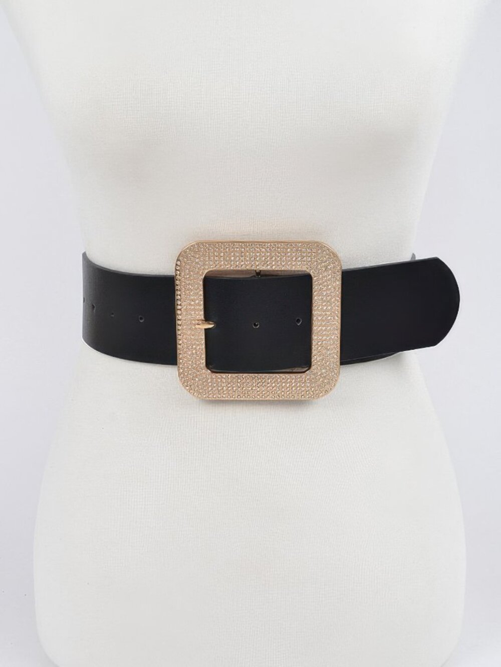 Rhinestone Square Buckle Plus Size Belt